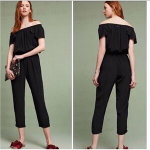 𝅺ANTHROPOLOGIE BEACHGOLD BLACK JUMPSUIT